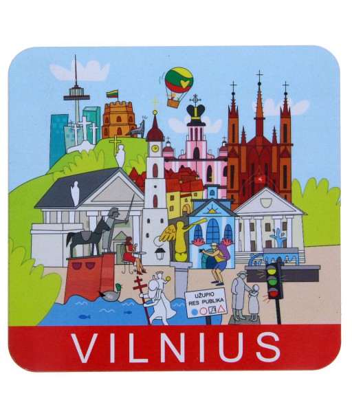 Padėkliukai puodeliams su Vilniaus miestu
